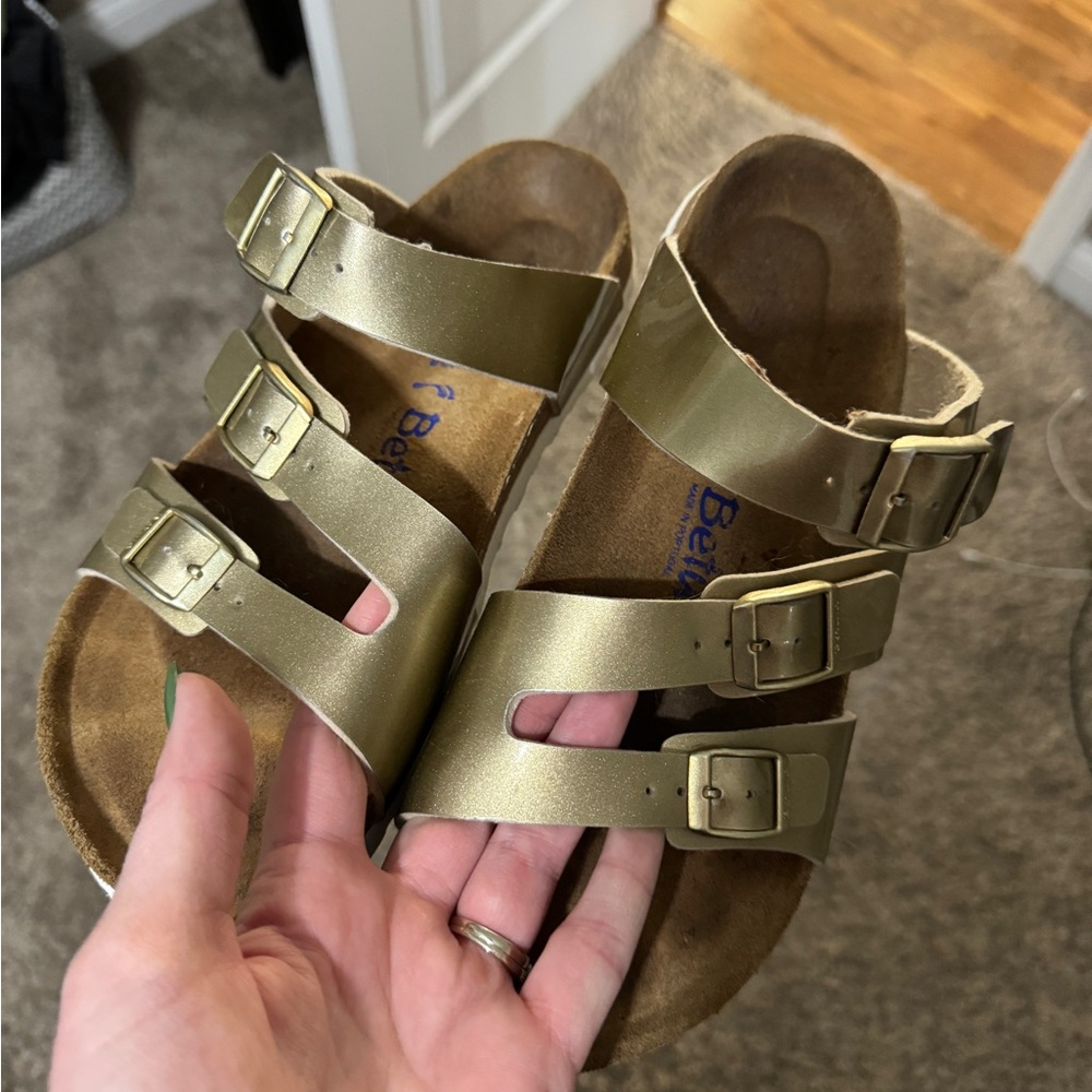 Birkenstocks Betula Gold Sandals